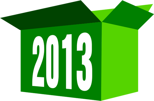 2013 caixa verde vetor clip-art