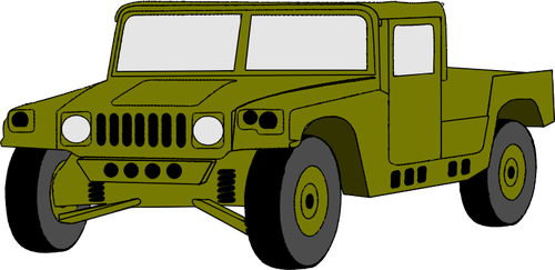 Clipart vetorial de veículo militar do hummer