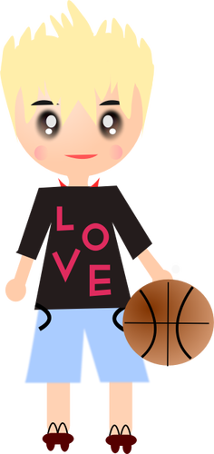 Kreslený basketbalový hráč vektorové ilustrace