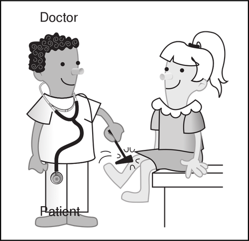 矢量卡通剪贴画的医生和病人