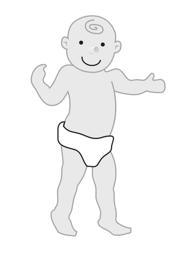 Baby aufstehen Vektor-illustration