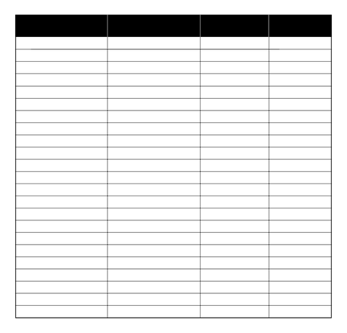 Grafica vettoriale di foglio di calcolo vuoto