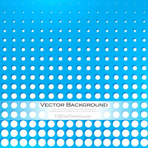 Abstract White Dots on Blue Background