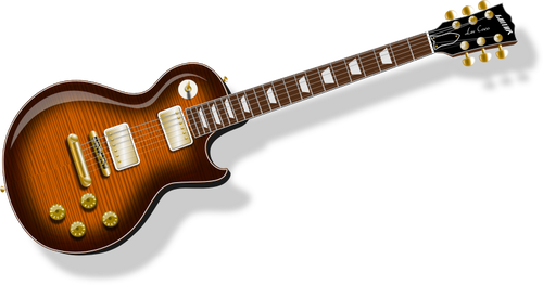 Klassieke rock gitaar fotorealistische vector illustraties