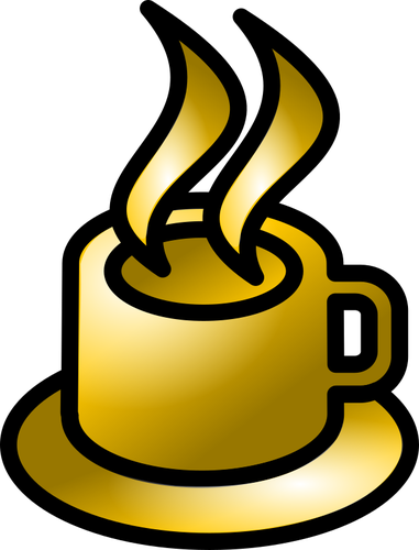 Ilustração em vetor de ícone brilhante marrom café