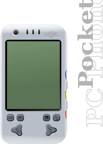 液晶携帯電話の写実的なベクトル画像