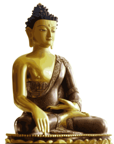 黄金の仏像のベクトル画像