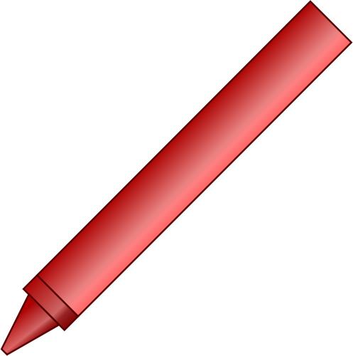 Rode crayon vector afbeelding