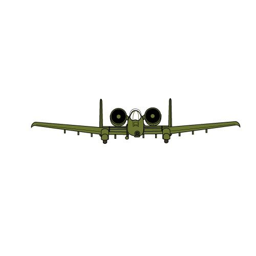 Militärflugzeuge A-10-Vektor-ClipArt