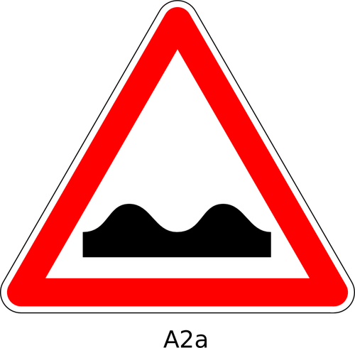 Gráficos do vetor do sinal de estrada esburacada estrada triangular