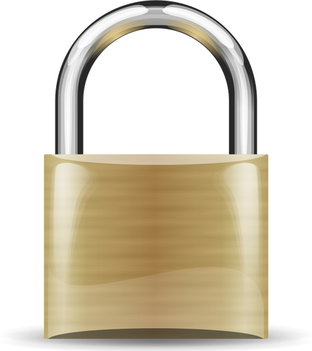 Vector illustration of photorealistic locked padlock