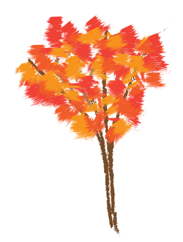 Esdoorn in herfst vectorillustratie