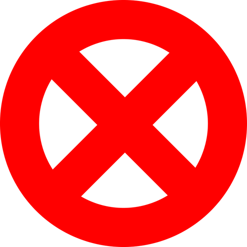 Vector image of prohibition sign