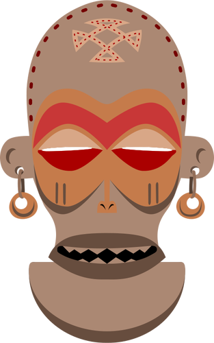 Africké masky vektorové umění