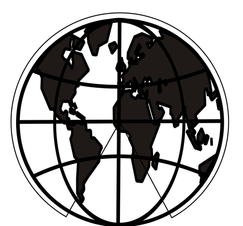Imagem do globo logotipo vetorial