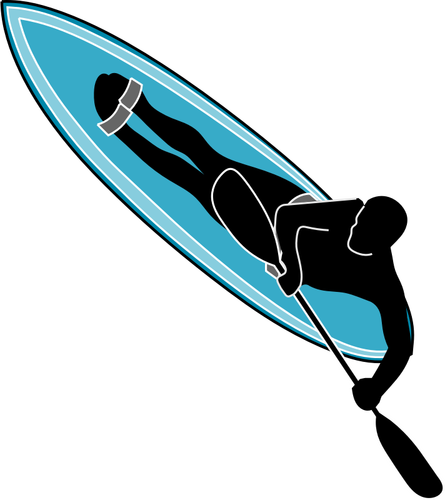Waveski Спорт символ векторные иллюстрации