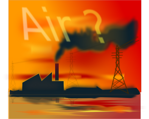 Luchtvervuiling vectorillustratie
