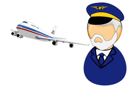 Pictogram van de kapitein van de luchtvaartmaatschappij