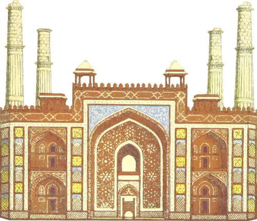 Indian tomb in vintage style