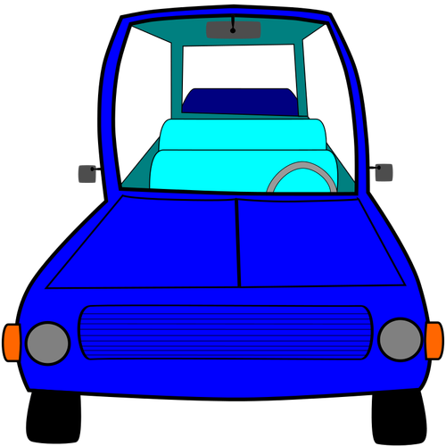 Синий автомобиль векторные иллюстрации