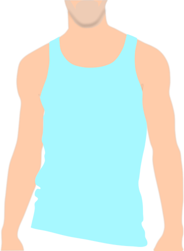 Vektor-ClipArts von Top der männlichen Körper mit einer Weste auf