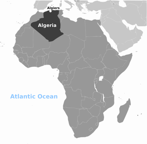 Alžírsko umístění