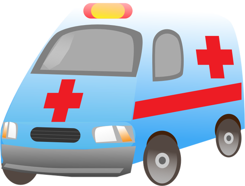 Glossy ambulance vector image.