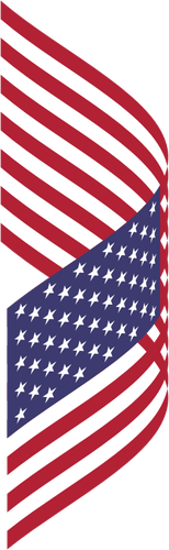 アメリカの国旗を羽ばたき