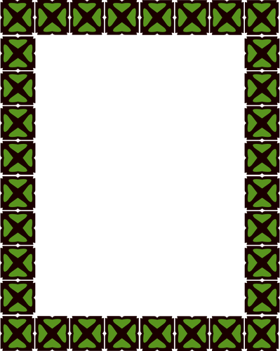 Cornice quadrata in ClipArt vettoriali nero e verde