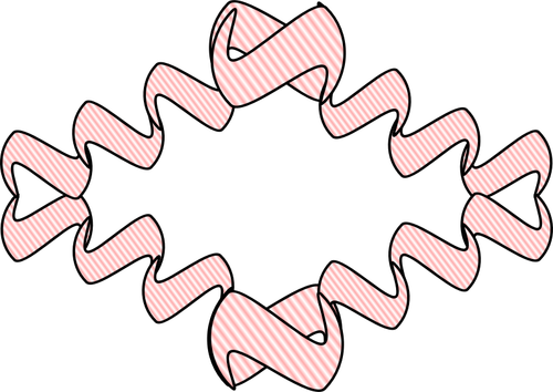 Striped ribbon vector image
