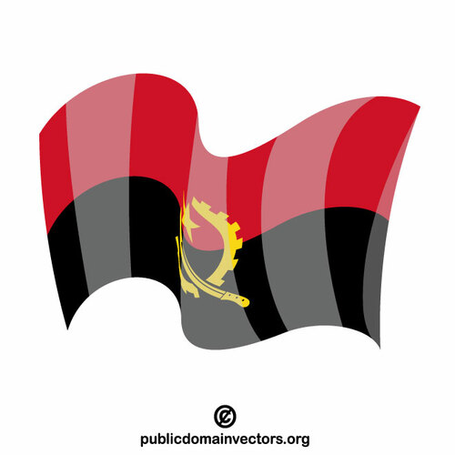 أنغولا علم الدولة يلوح