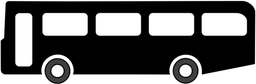 Clipart vetorial de símbolo de ônibus de transporte público