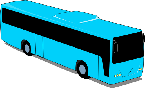 Голубой автобус изображение
