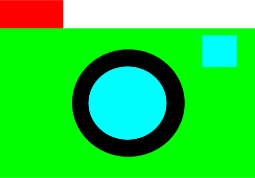 איור וקטורי של סמל המצלמה ירוק