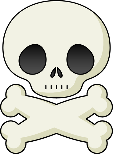 Totenkopf mit gekreuzten Knochen