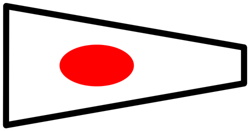 Viesti Japanin lippu vektori ClipArt