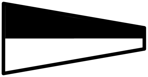 Svartvit signal flagga illustration