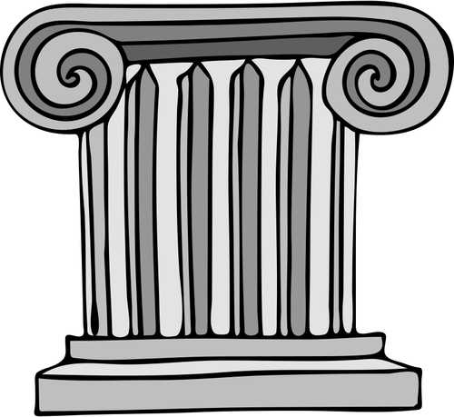 Grafika wektorowa z kolumna filar