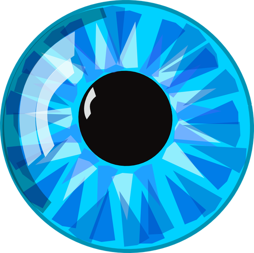 クリスタル ブルーの目のベクトル画像