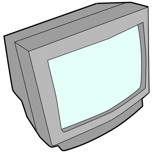Vectorafbeeldingen CRT-computermonitor