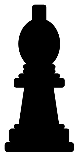 Chesspiece biskop silhuett vektorbild