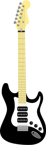 Illustration vectorielle guitare noir