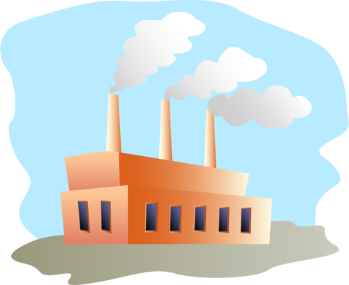 Vector Illustrasjon av fabrikken