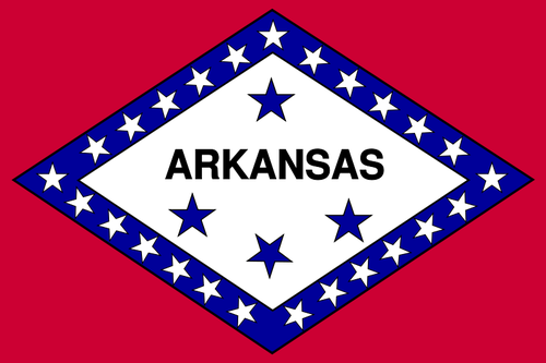 Vektor flagga Arkansas