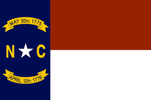 Векторный флаг Северной Каролины
