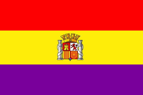 Toisen Espanjan tasavallan lipun vektori clipart-kuva