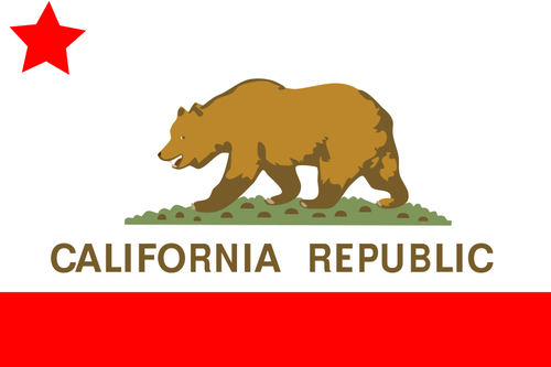 Bandiera vettoriale dello stato di California