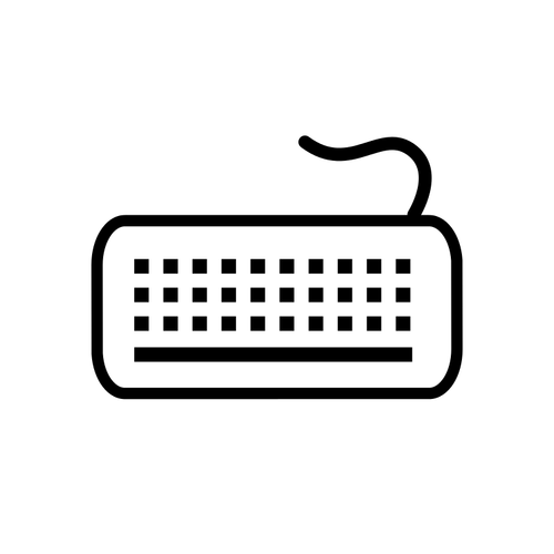 Векторное изображение значка клавиатура компьютера