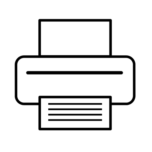 Immagine di vettore icona stampante a getto d
