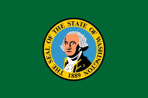 Vector de desen de drapelul de stat Washington